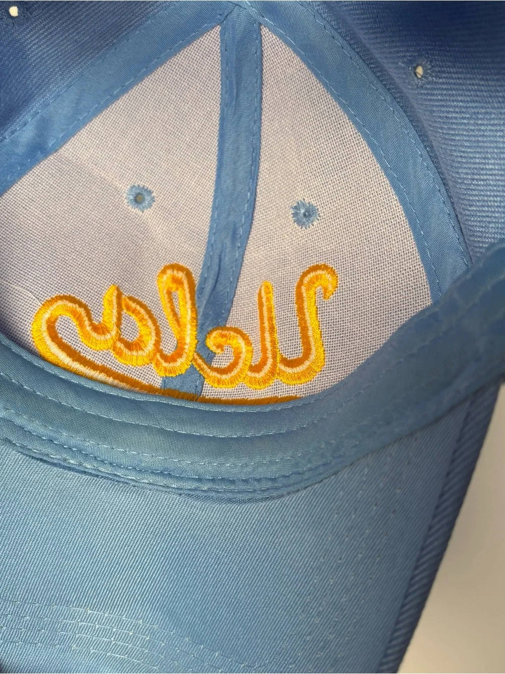 UCLA Script Logo Baseball Cap - Blue with Gold Embroidery